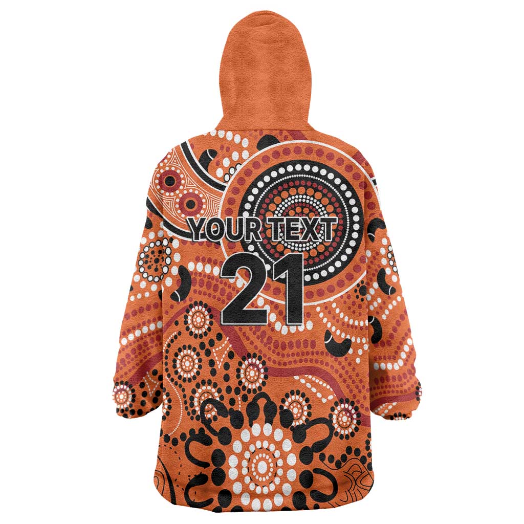 Scorchers Cricket Custom Wearable Blanket Hoodie Australian Aboriginal