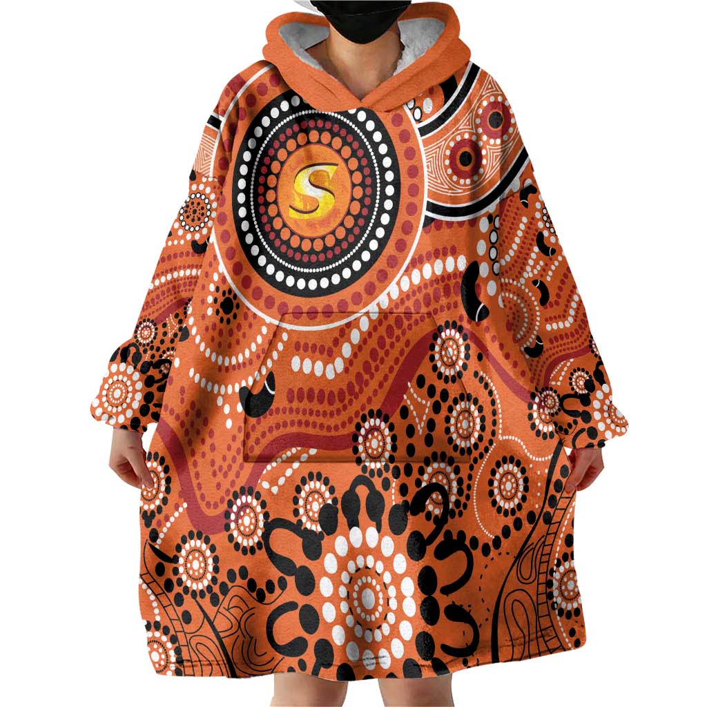 Scorchers Cricket Custom Wearable Blanket Hoodie Australian Aboriginal