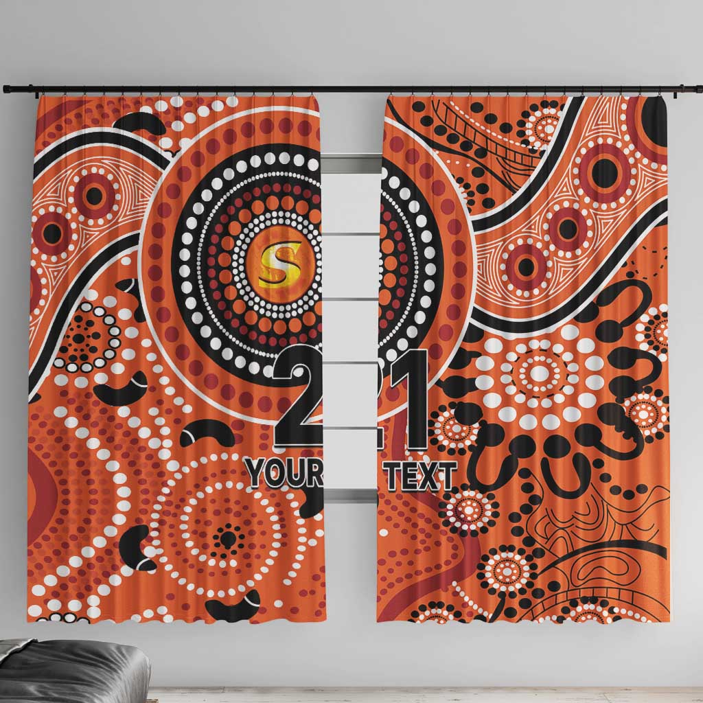 Scorchers Cricket Custom Window Curtain Australian Aboriginal