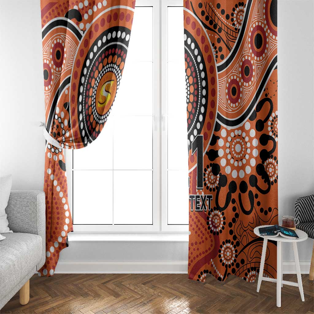 Scorchers Cricket Custom Window Curtain Australian Aboriginal