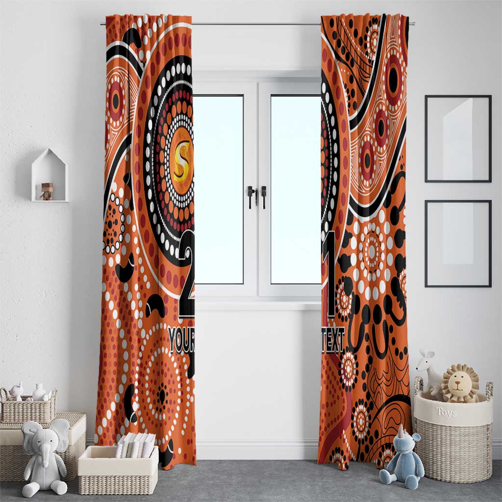 Scorchers Cricket Custom Window Curtain Australian Aboriginal