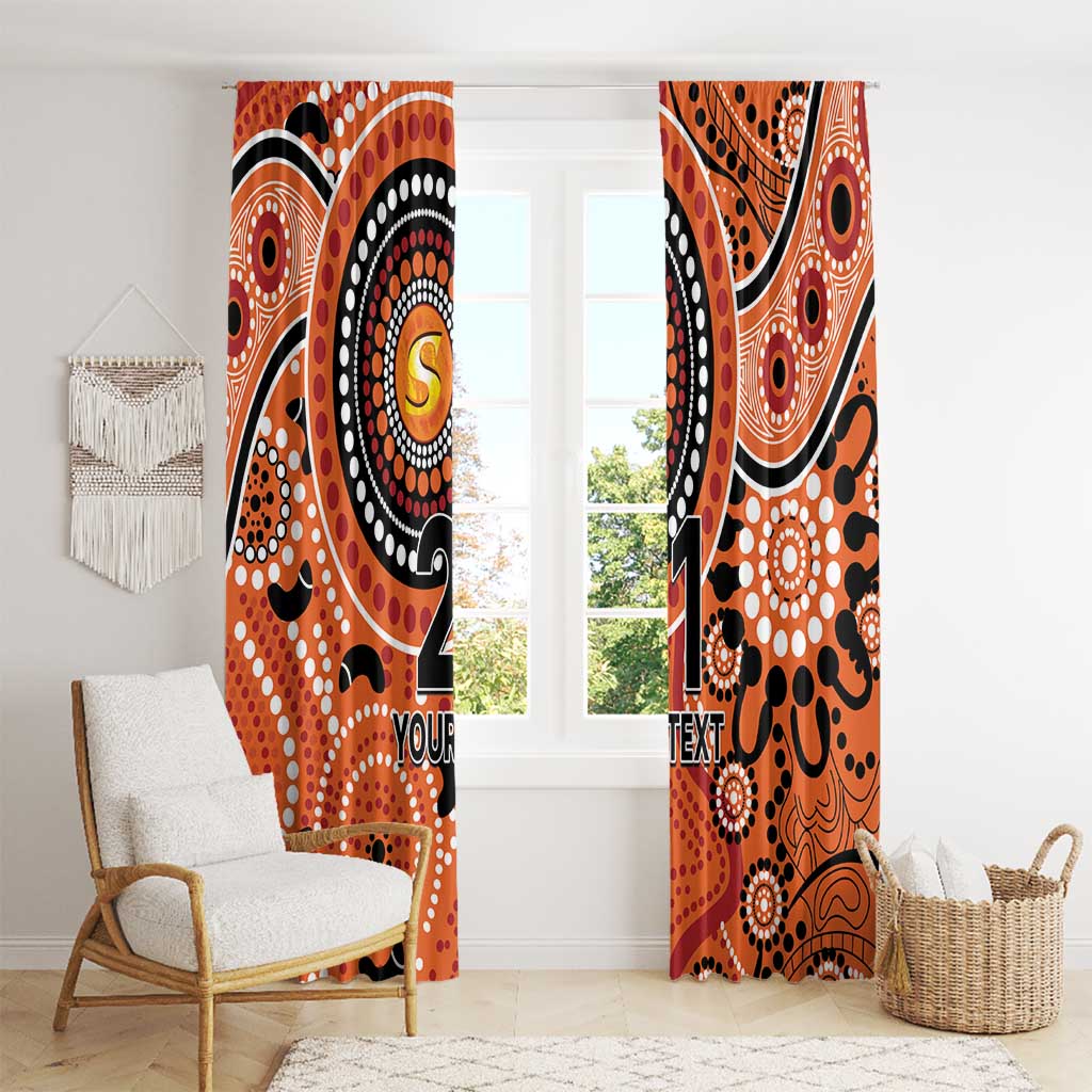 Scorchers Cricket Custom Window Curtain Australian Aboriginal