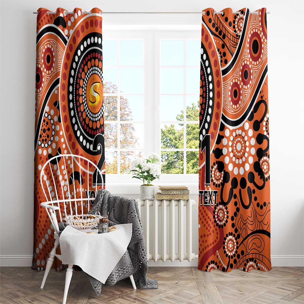 Scorchers Cricket Custom Window Curtain Australian Aboriginal