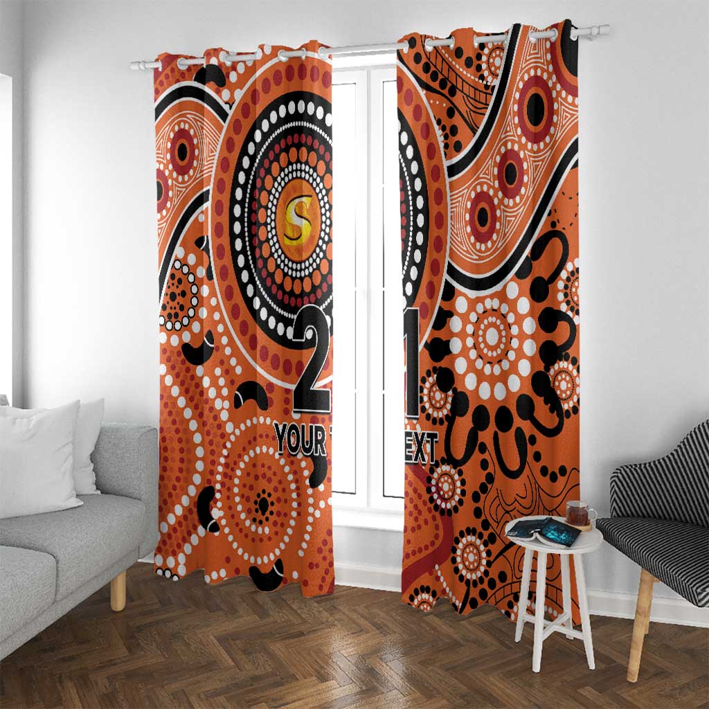 Scorchers Cricket Custom Window Curtain Australian Aboriginal