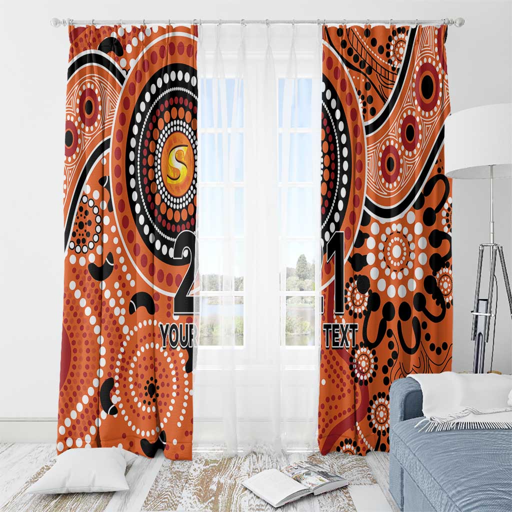 Scorchers Cricket Custom Window Curtain Australian Aboriginal