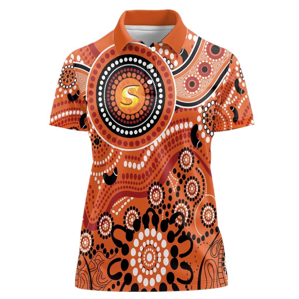 Scorchers Cricket Custom Women Polo Shirt Australian Aboriginal