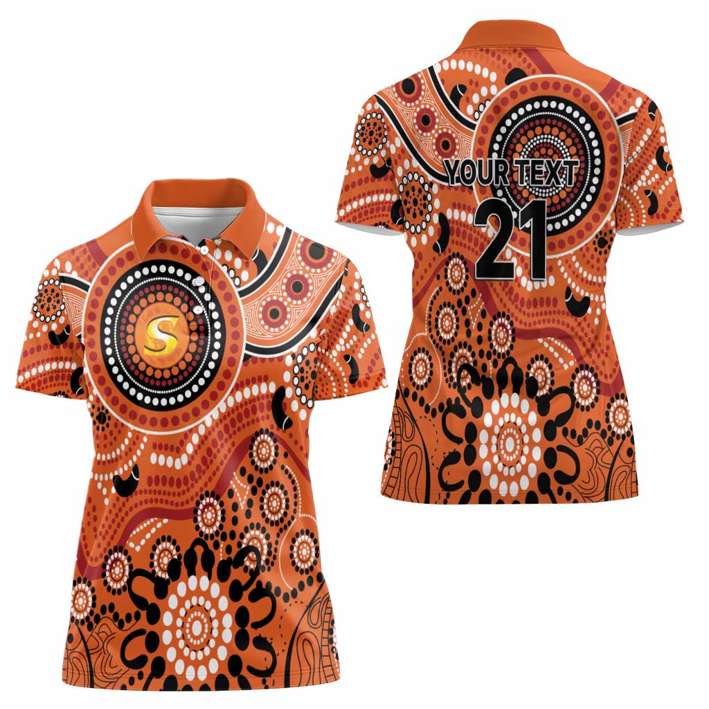 Scorchers Cricket Custom Women Polo Shirt Australian Aboriginal