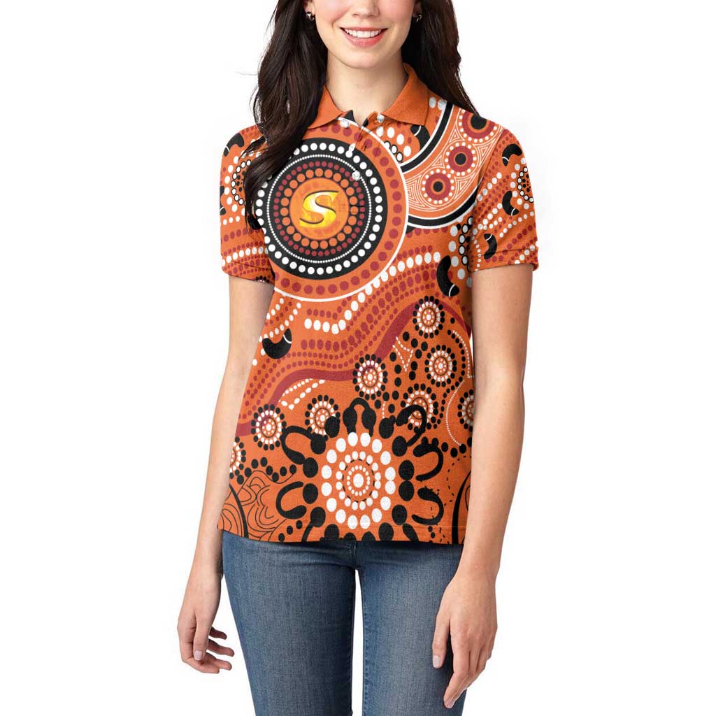 Scorchers Cricket Custom Women Polo Shirt Australian Aboriginal