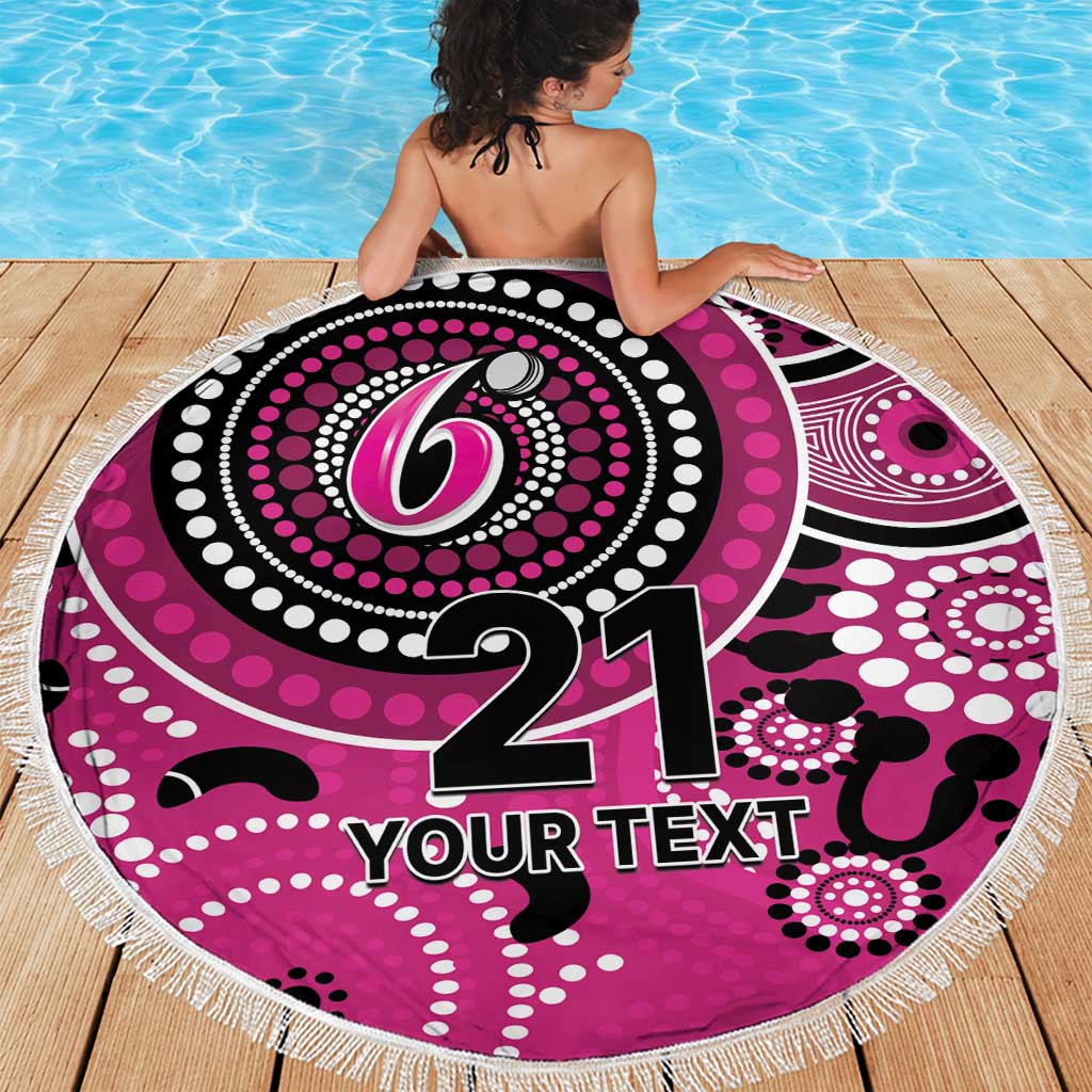 Sixers Cricket Custom Beach Blanket Australian Aboriginal