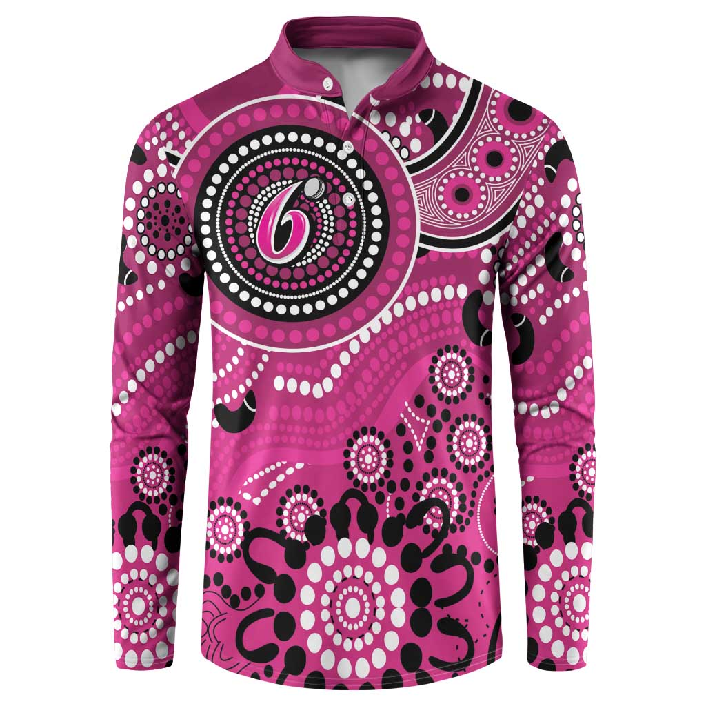 Sixers Cricket Custom Button Sweatshirt Australian Aboriginal