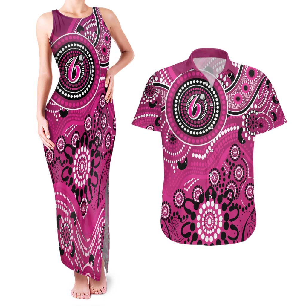 Sixers Cricket Custom Couples Matching Tank Maxi Dress and Hawaiian Shirt Australian Aboriginal