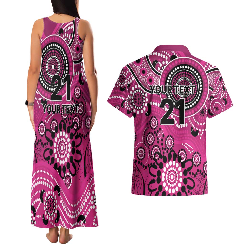 Sixers Cricket Custom Couples Matching Tank Maxi Dress and Hawaiian Shirt Australian Aboriginal