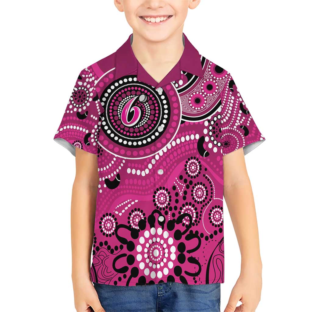 Sixers Cricket Custom Family Matching Short Sleeve Bodycon Dress and Hawaiian Shirt Australian Aboriginal