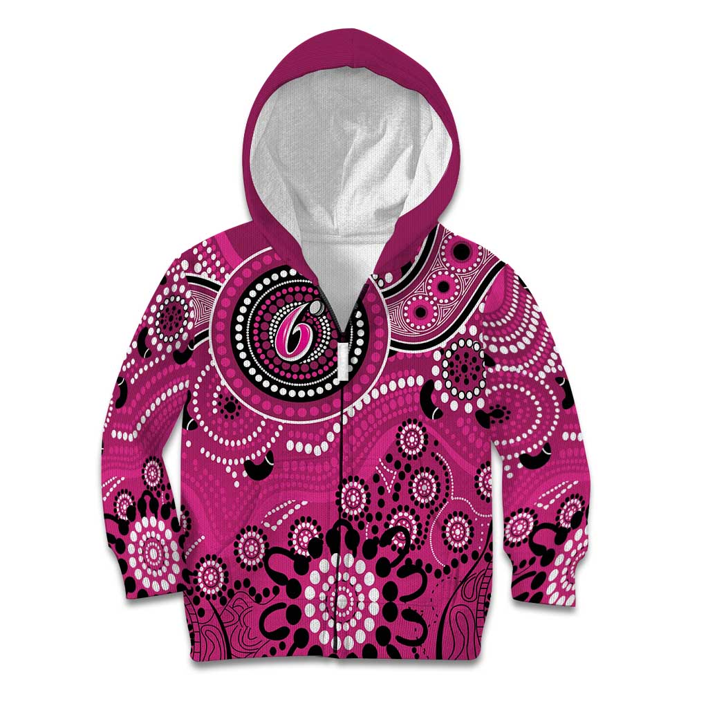 Sixers Cricket Custom Kid Hoodie Australian Aboriginal