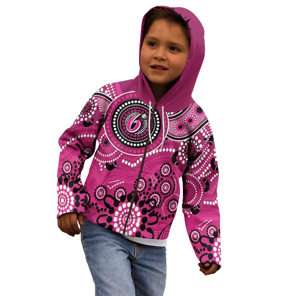 Sixers Cricket Custom Kid Hoodie Australian Aboriginal