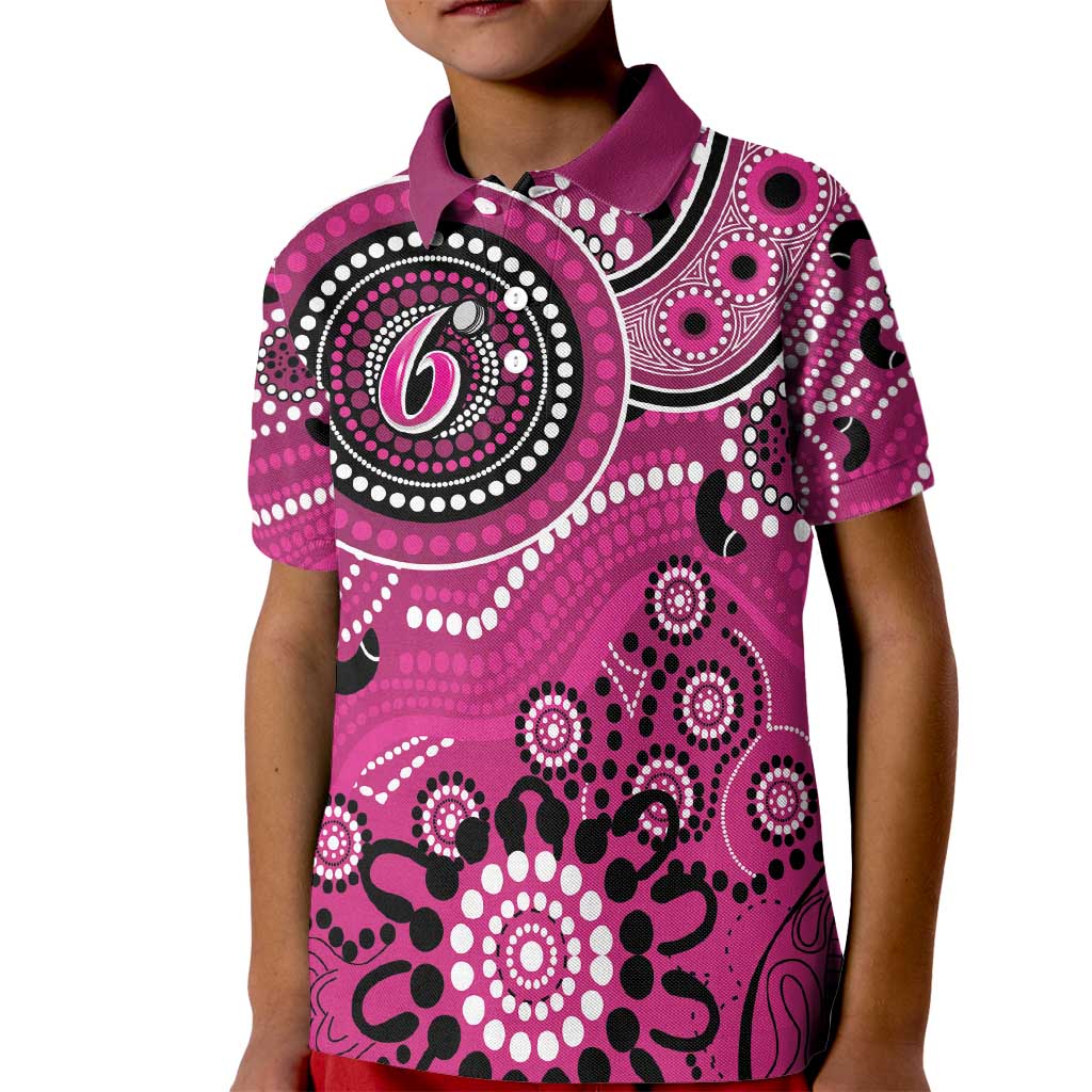 Sixers Cricket Custom Kid Polo Shirt Australian Aboriginal