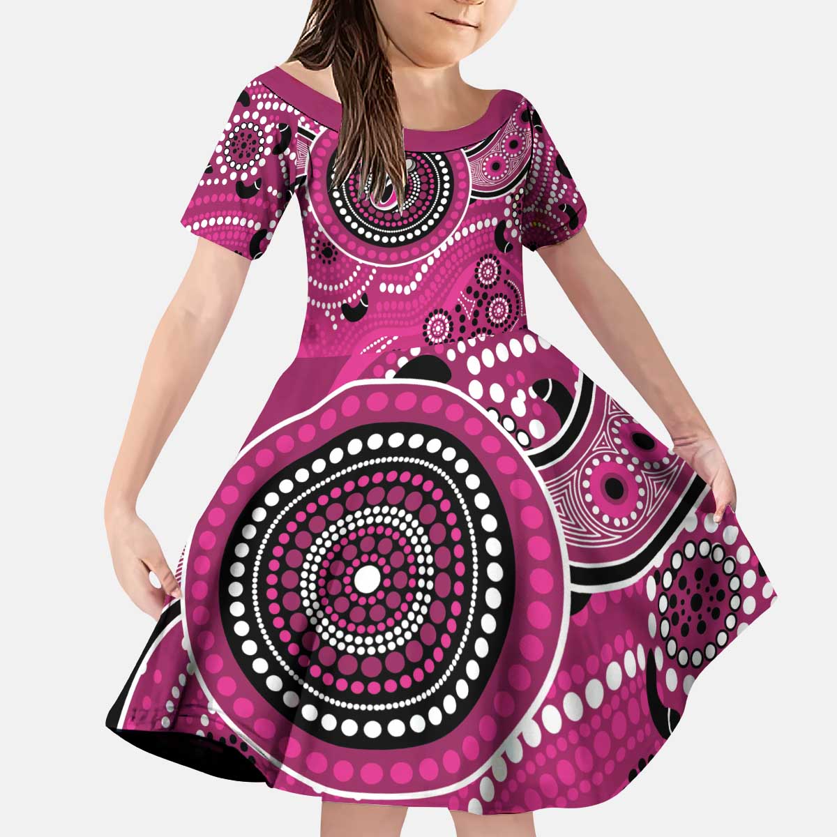 Sixers Cricket Custom Kid Short Sleeve Dress Australian Aboriginal