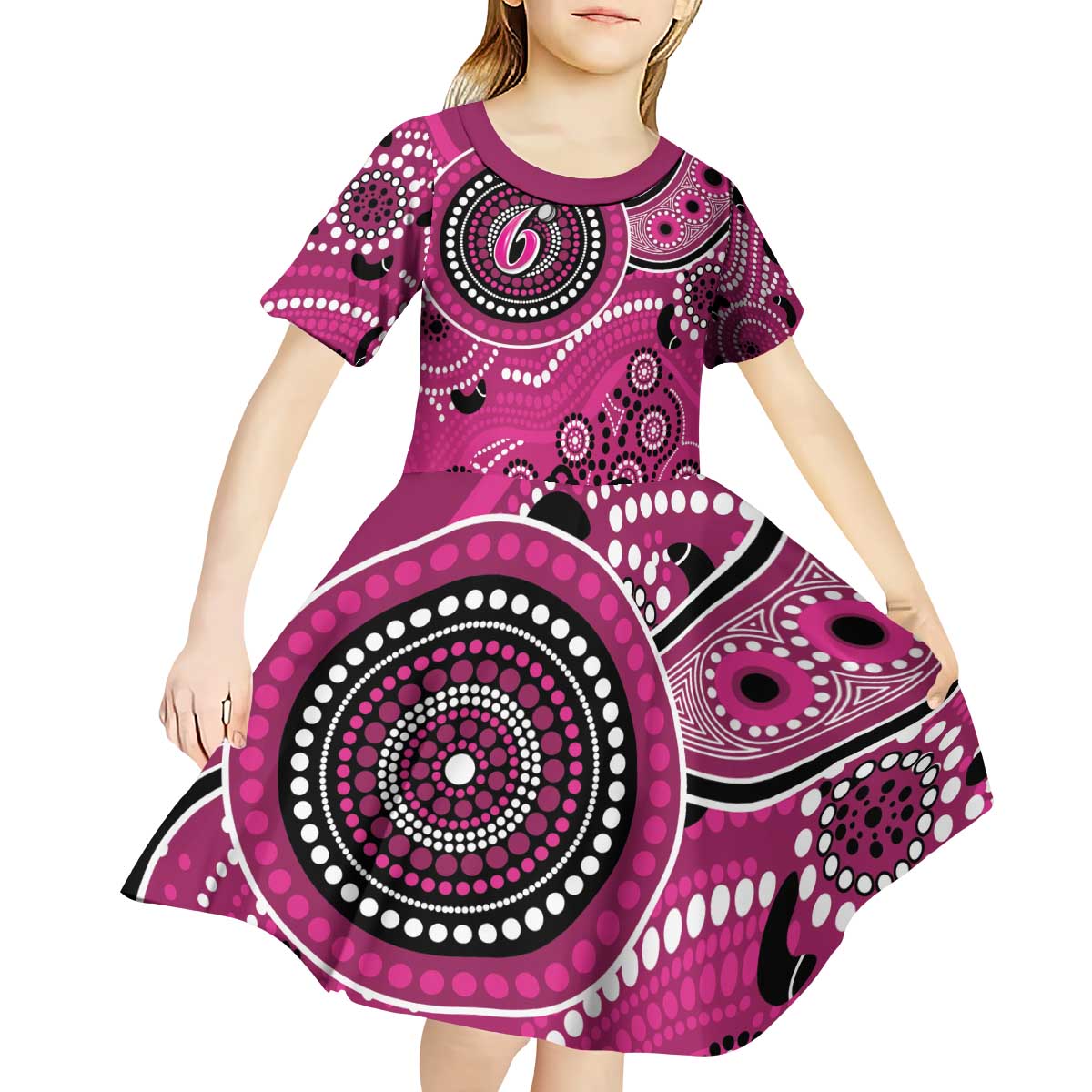 Sixers Cricket Custom Kid Short Sleeve Dress Australian Aboriginal