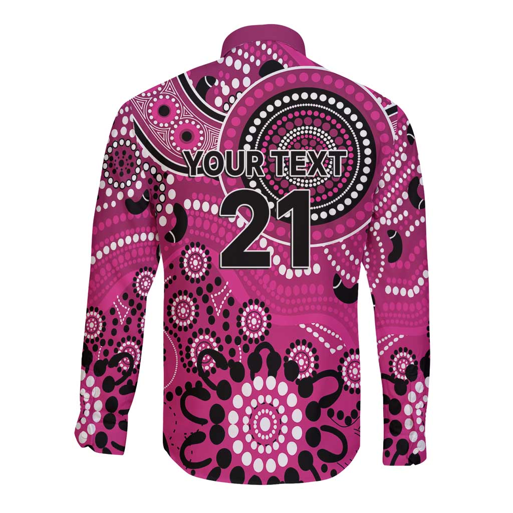 Sixers Cricket Custom Long Sleeve Button Shirt Australian Aboriginal