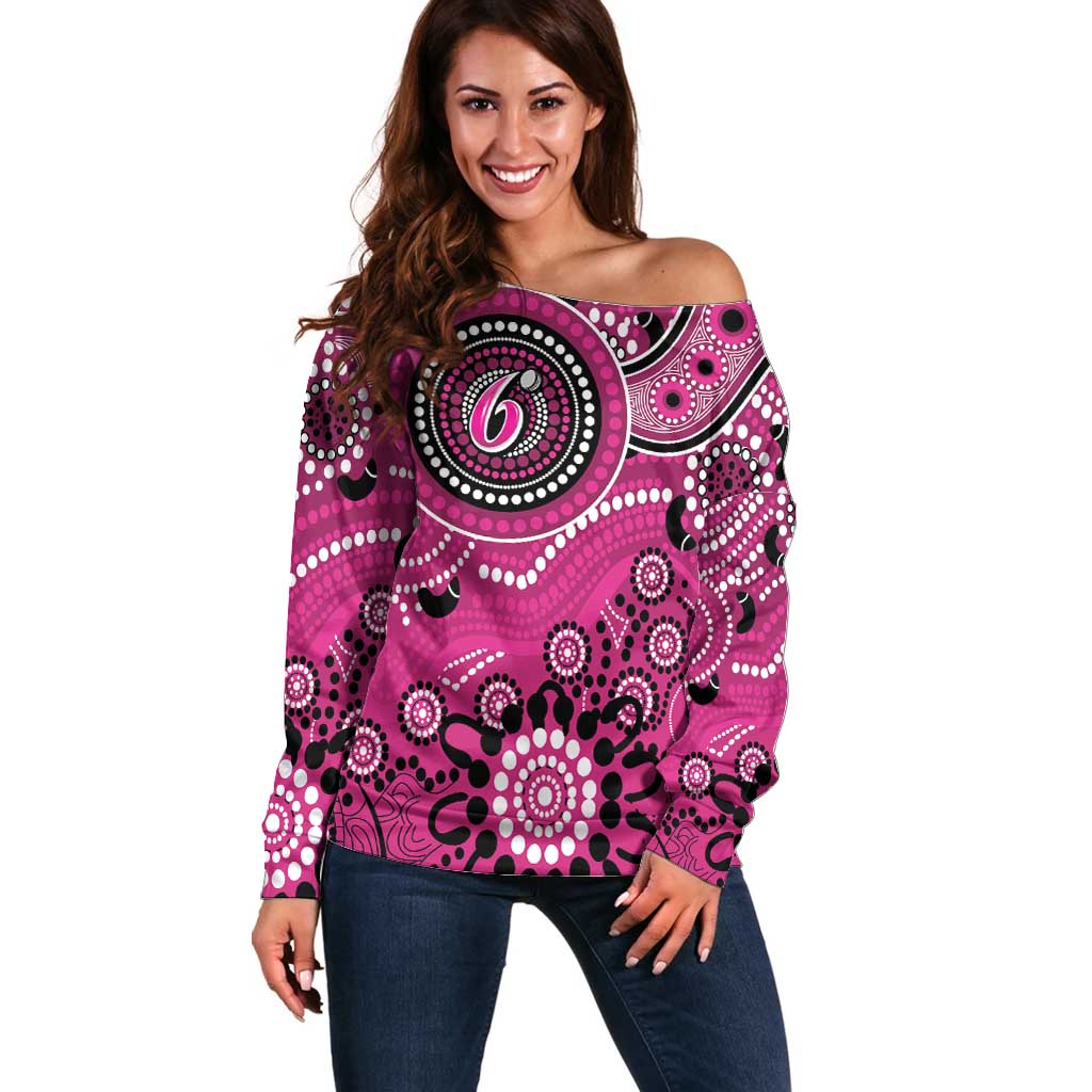 Sixers Cricket Custom Off Shoulder Sweater Australian Aboriginal