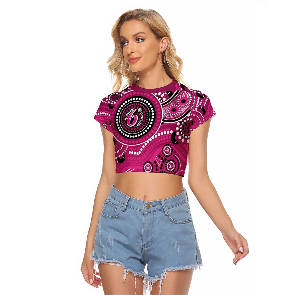 Sixers Cricket Custom Raglan Cropped T Shirt Australian Aboriginal