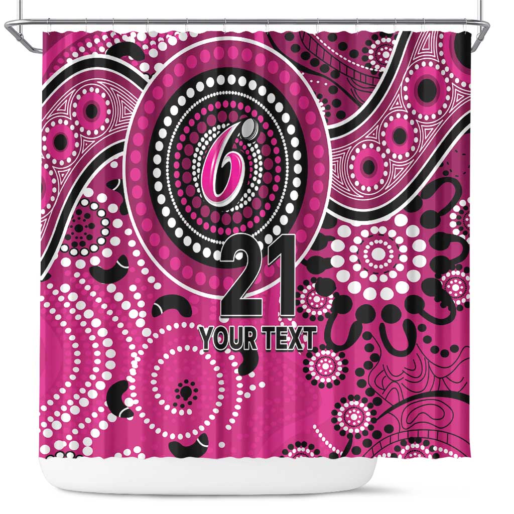 Sixers Cricket Custom Shower Curtain Australian Aboriginal