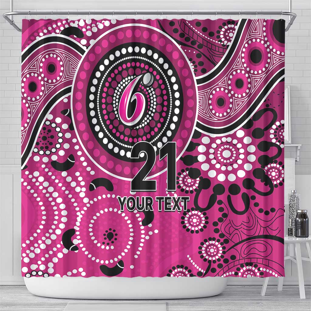 Sixers Cricket Custom Shower Curtain Australian Aboriginal