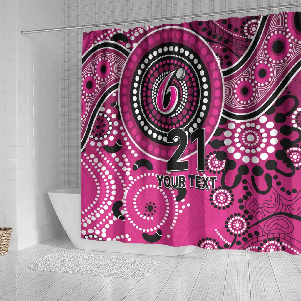 Sixers Cricket Custom Shower Curtain Australian Aboriginal