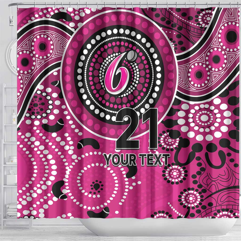 Sixers Cricket Custom Shower Curtain Australian Aboriginal