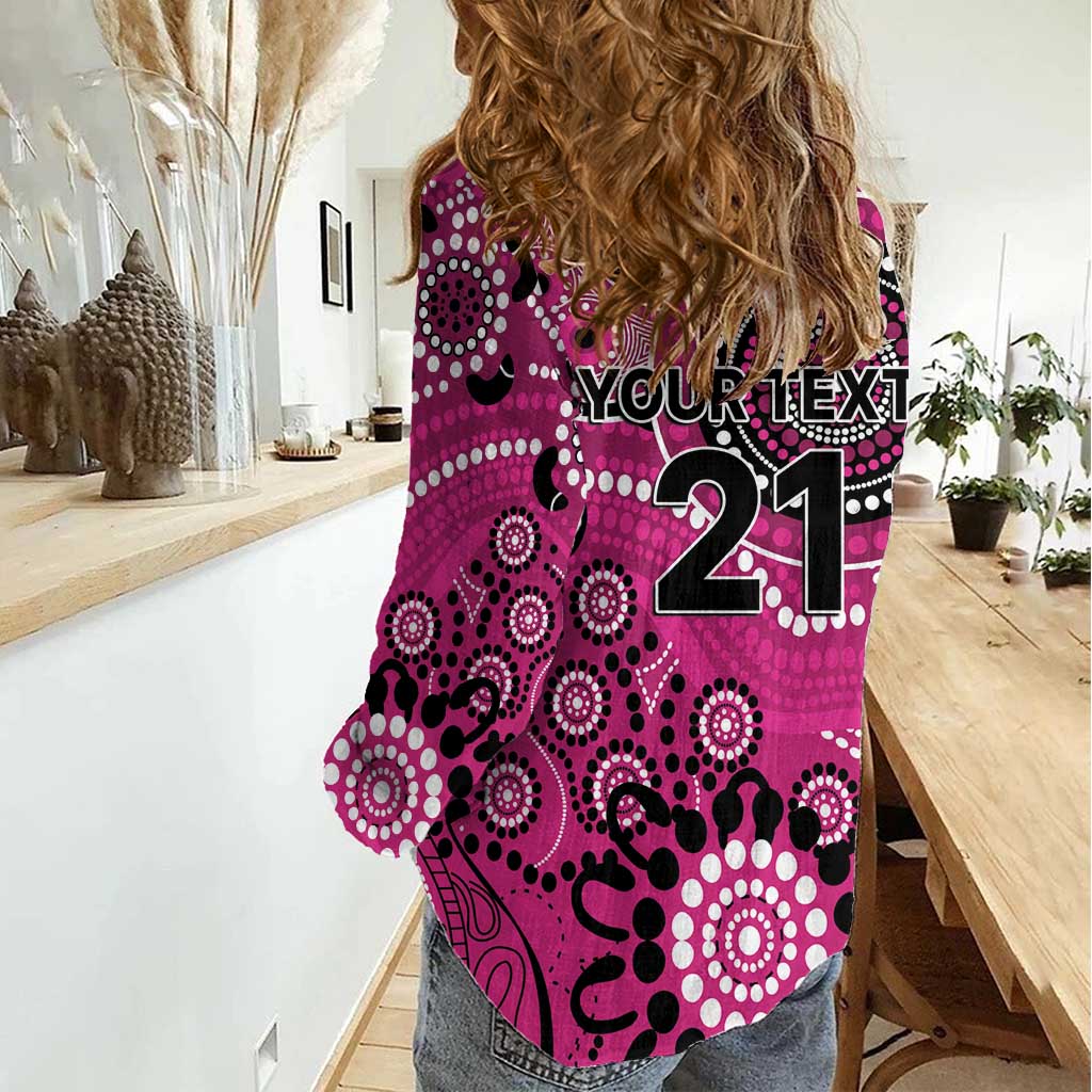 Sixers Cricket Custom Women Casual Shirt Australian Aboriginal