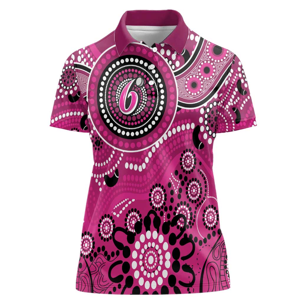 Sixers Cricket Custom Women Polo Shirt Australian Aboriginal