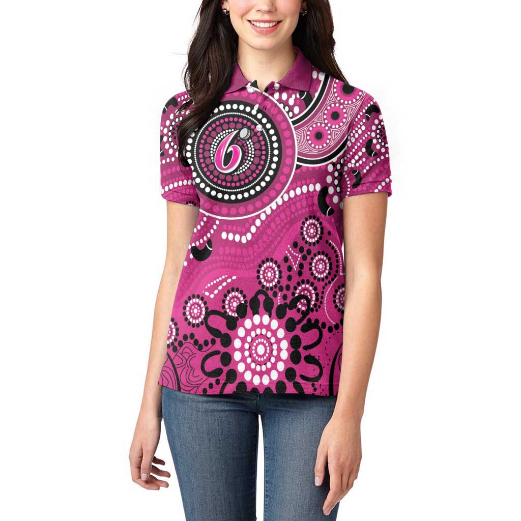 Sixers Cricket Custom Women Polo Shirt Australian Aboriginal