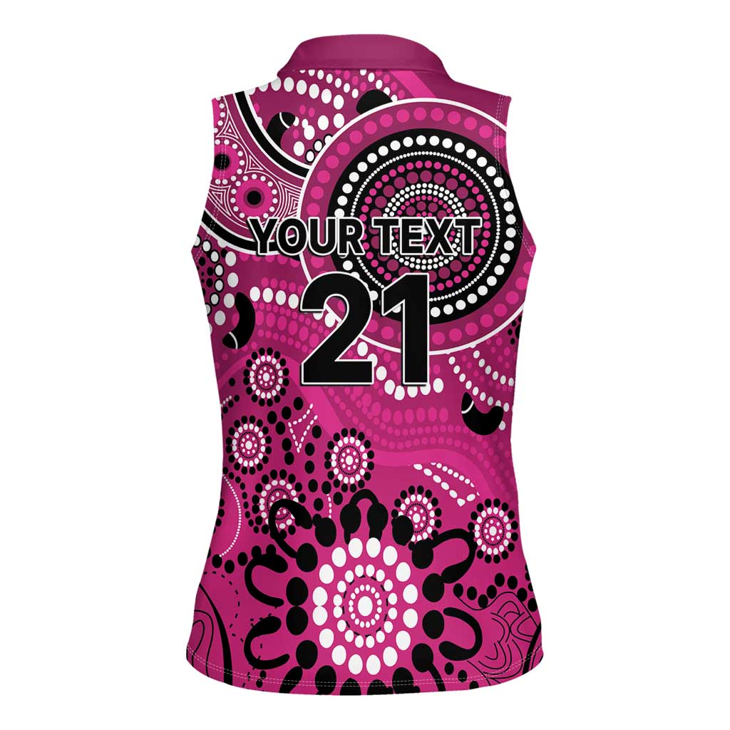 Sixers Cricket Custom Women Sleeveless Polo Shirt Australian Aboriginal