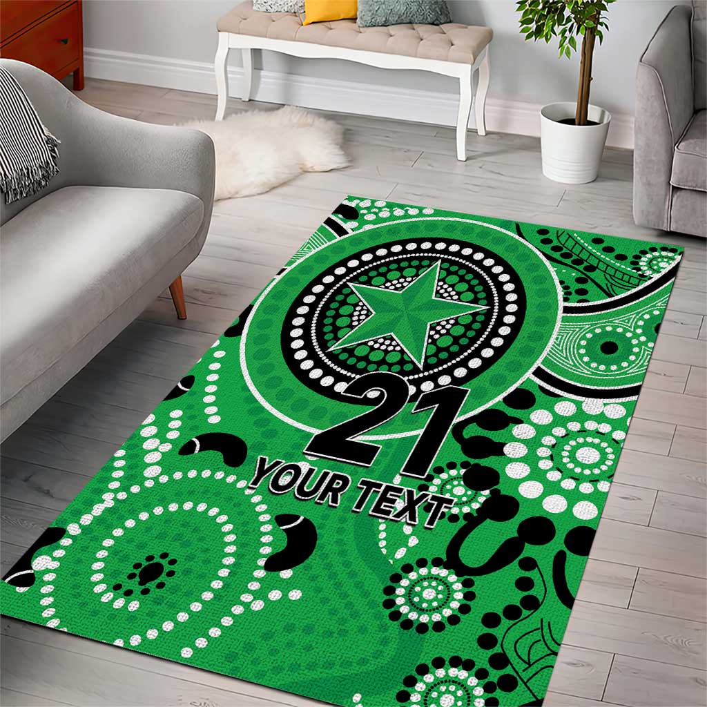 Stars Cricket Custom Area Rug Australian Aboriginal