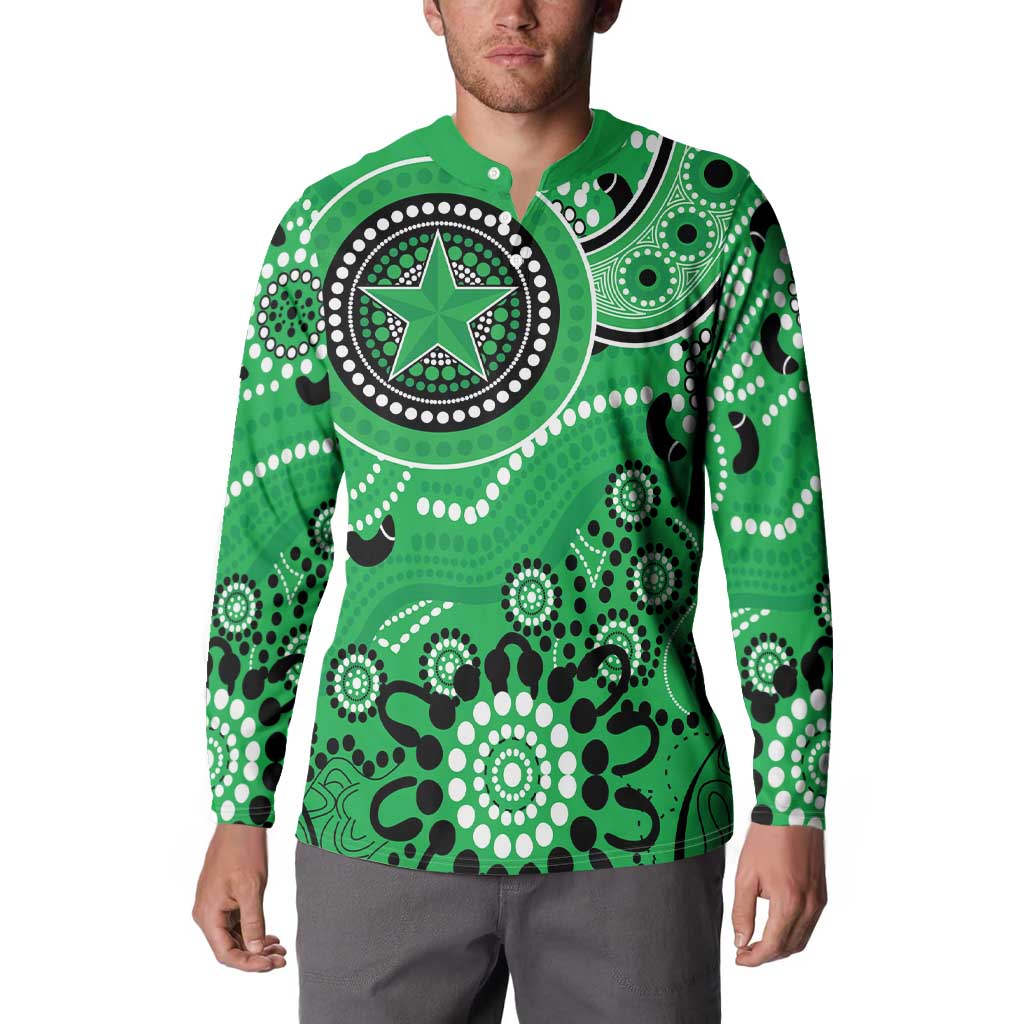 Stars Cricket Custom Button Sweatshirt Australian Aboriginal