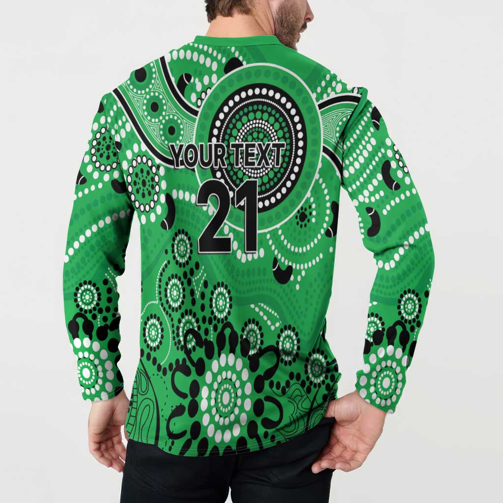 Stars Cricket Custom Button Sweatshirt Australian Aboriginal