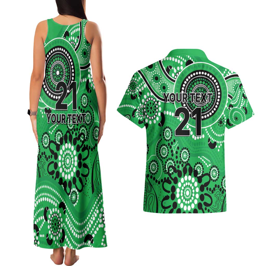 Stars Cricket Custom Couples Matching Tank Maxi Dress and Hawaiian Shirt Australian Aboriginal