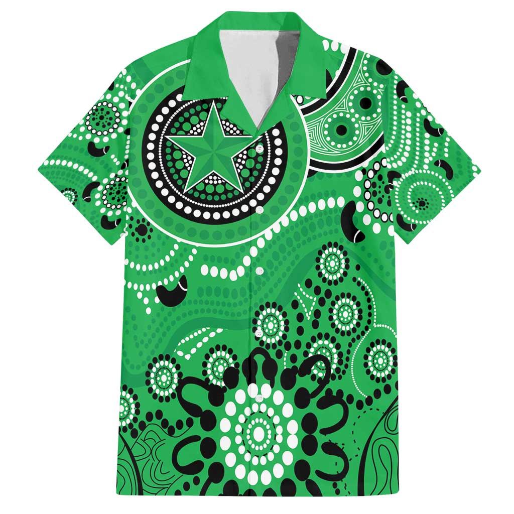 Stars Cricket Custom Family Matching Long Sleeve Bodycon Dress and Hawaiian Shirt Australian Aboriginal