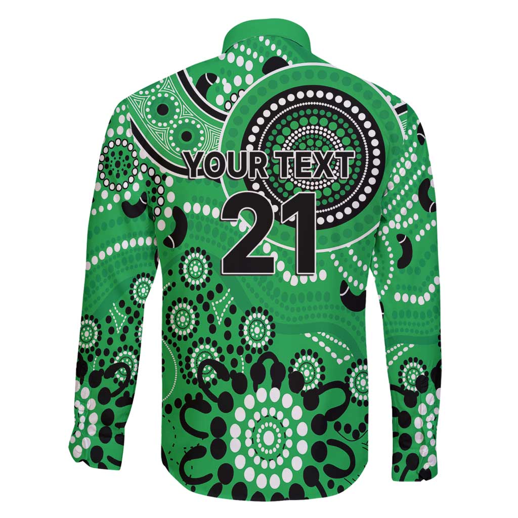 Stars Cricket Custom Family Matching Long Sleeve Bodycon Dress and Hawaiian Shirt Australian Aboriginal