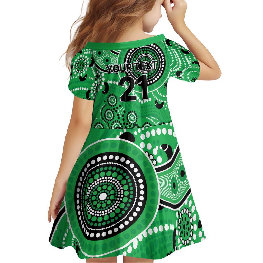 Stars Cricket Custom Family Matching Mermaid Dress and Hawaiian Shirt Australian Aboriginal