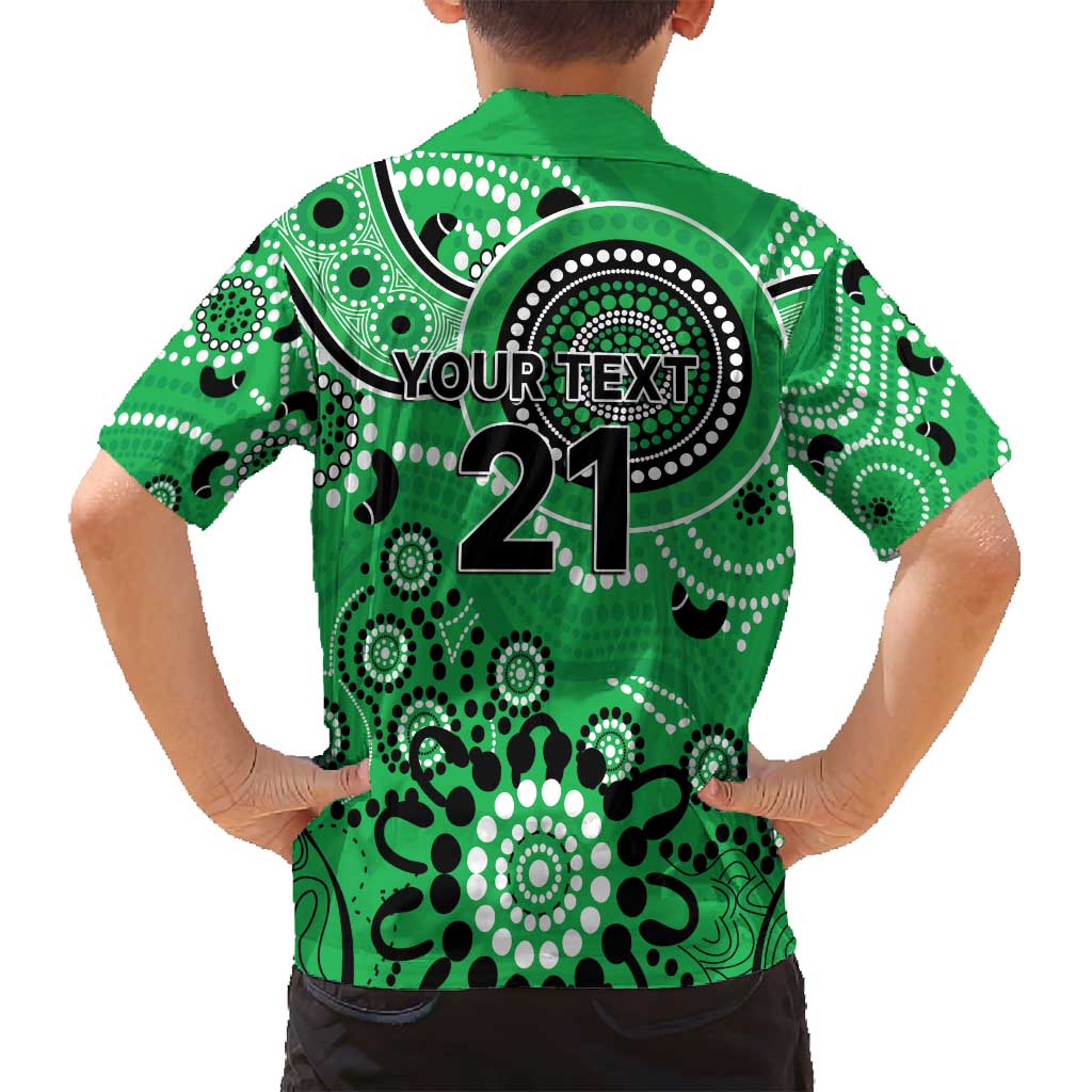 Stars Cricket Custom Family Matching Puletasi and Hawaiian Shirt Australian Aboriginal