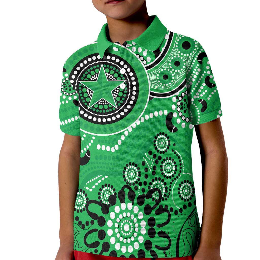 Stars Cricket Custom Kid Polo Shirt Australian Aboriginal