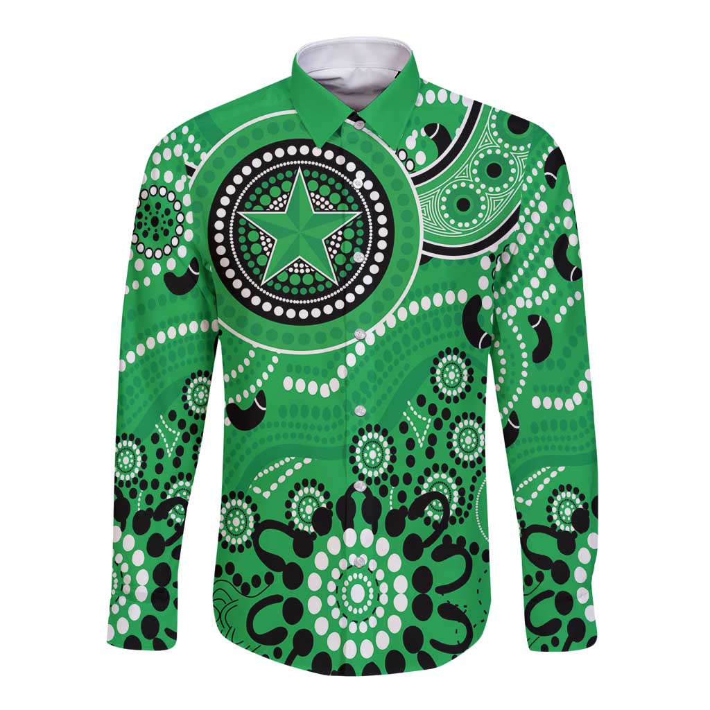 Stars Cricket Custom Long Sleeve Button Shirt Australian Aboriginal