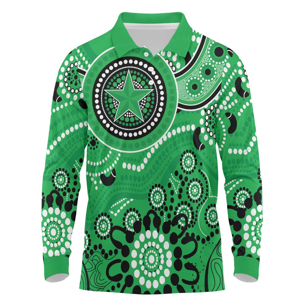 Stars Cricket Custom Long Sleeve Polo Shirt Australian Aboriginal