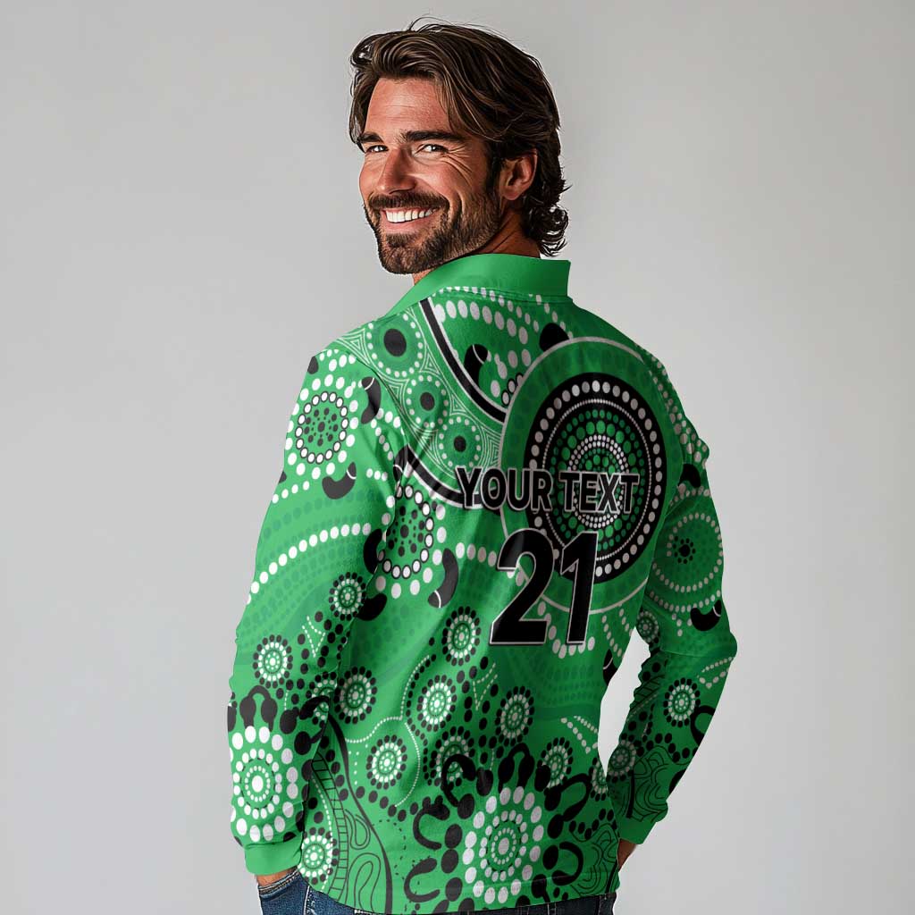 Stars Cricket Custom Long Sleeve Polo Shirt Australian Aboriginal