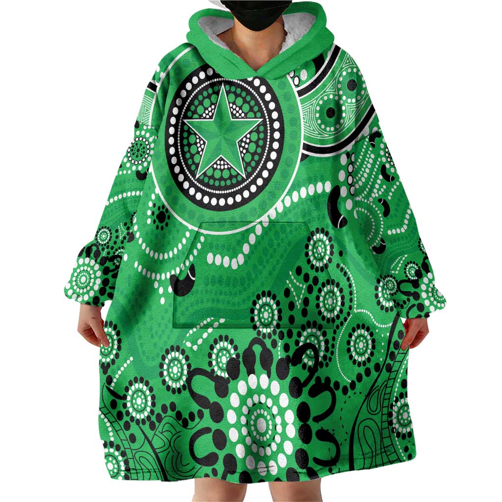 Stars Cricket Custom Wearable Blanket Hoodie Australian Aboriginal