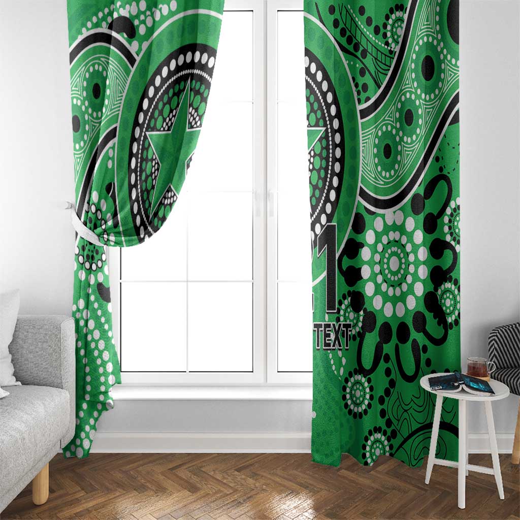 Stars Cricket Custom Window Curtain Australian Aboriginal