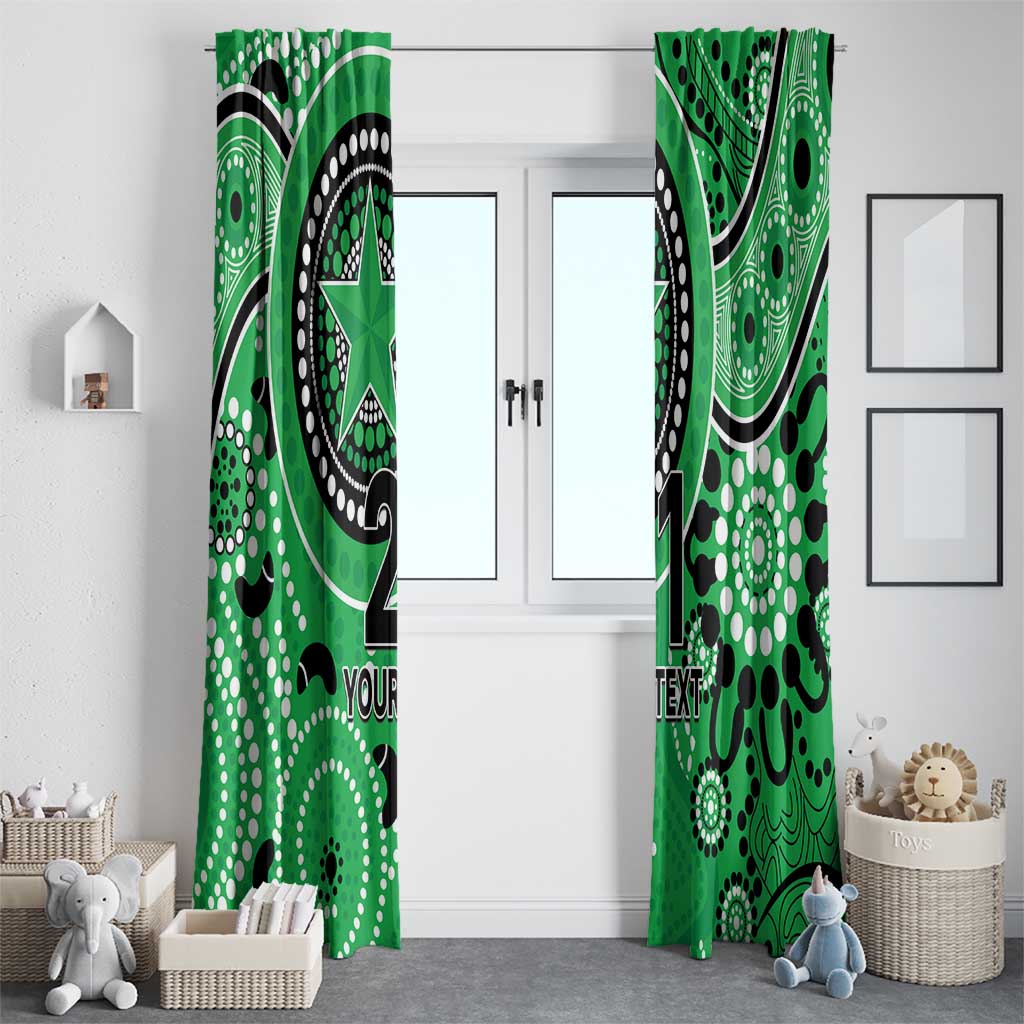 Stars Cricket Custom Window Curtain Australian Aboriginal