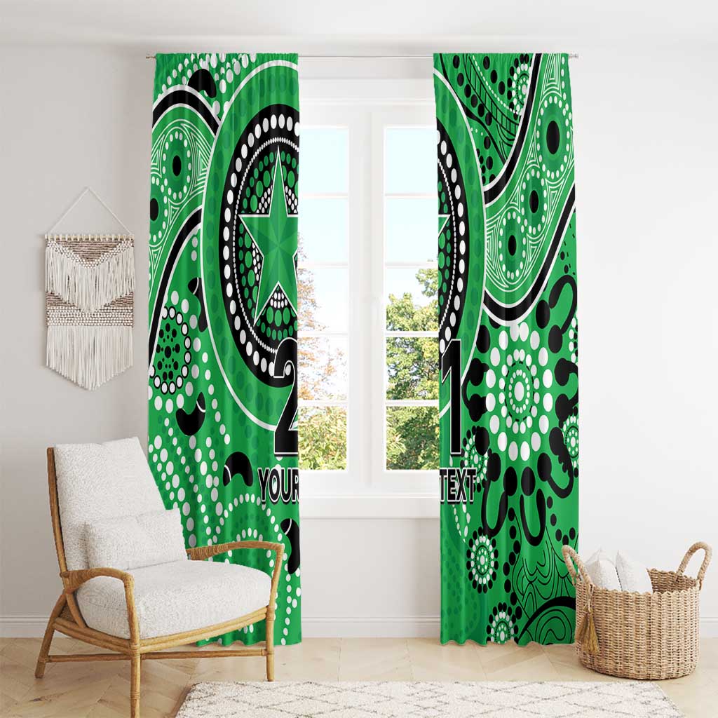 Stars Cricket Custom Window Curtain Australian Aboriginal