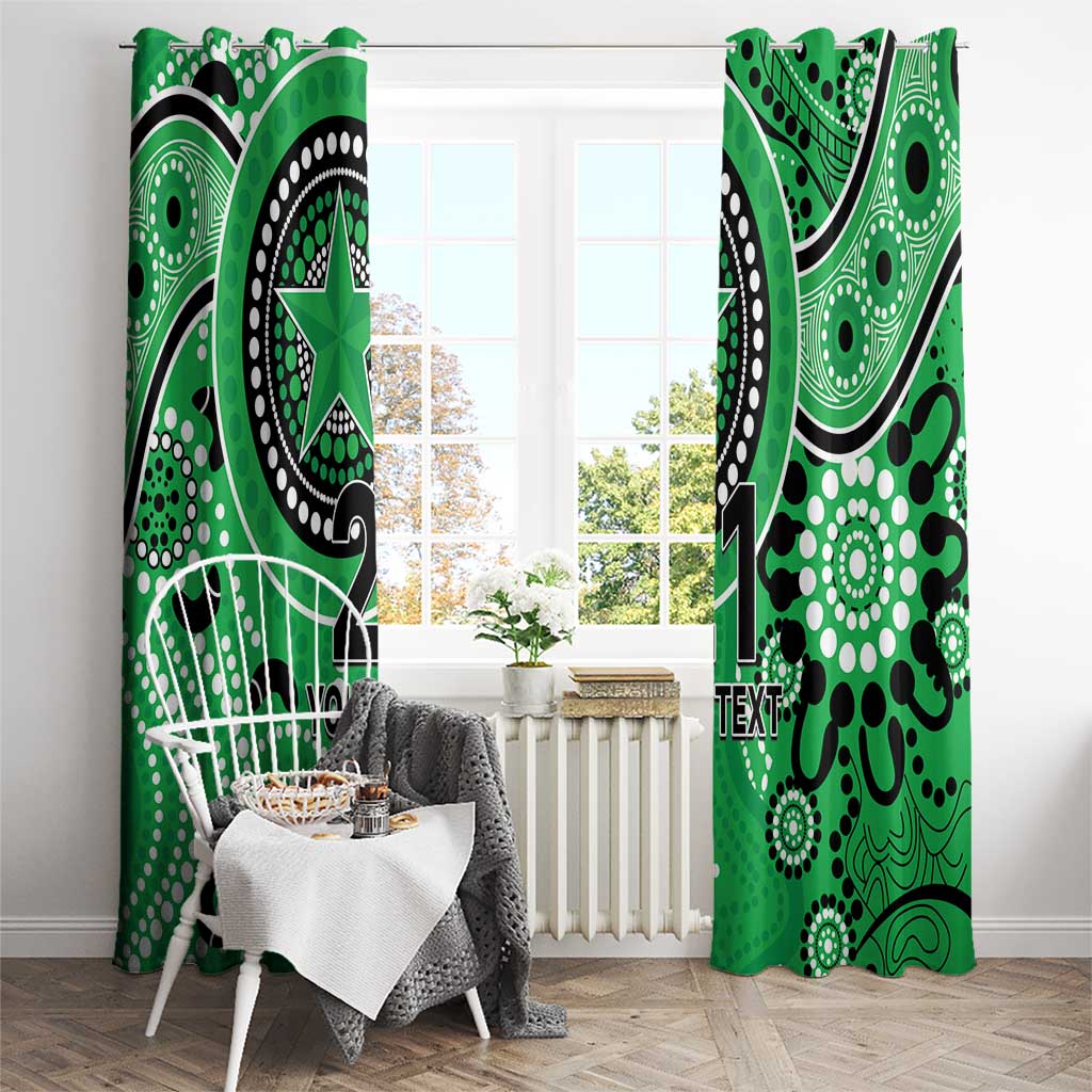 Stars Cricket Custom Window Curtain Australian Aboriginal